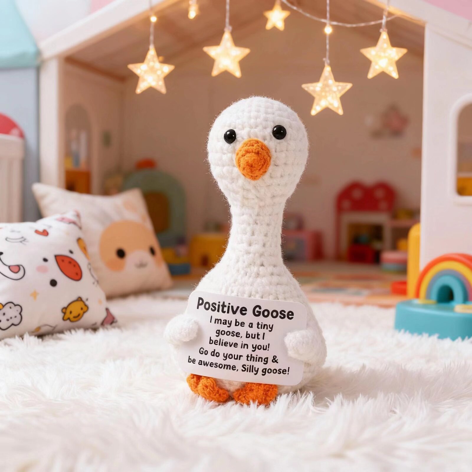 Home Textiles Trends - Handmade Crochet Positivity Goose Decor Amigurumi