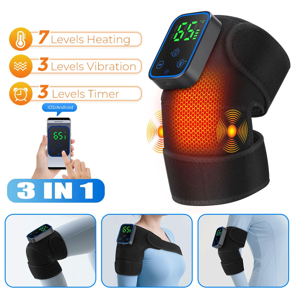 Heated Pad Electric - 3-IN-1 Knee Massager APP Control Graphene