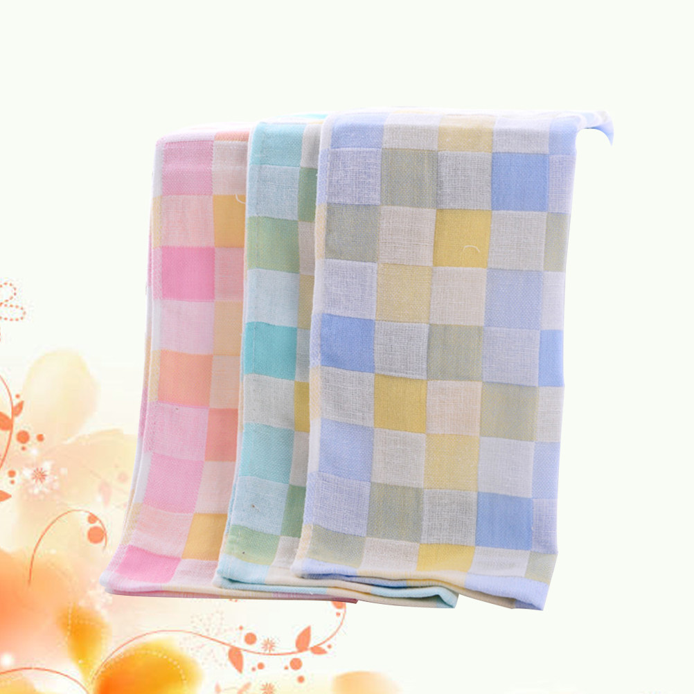 Home Textiles Towel Set - 3Pcs Double-Layer Gauze Towels Pure Cotton