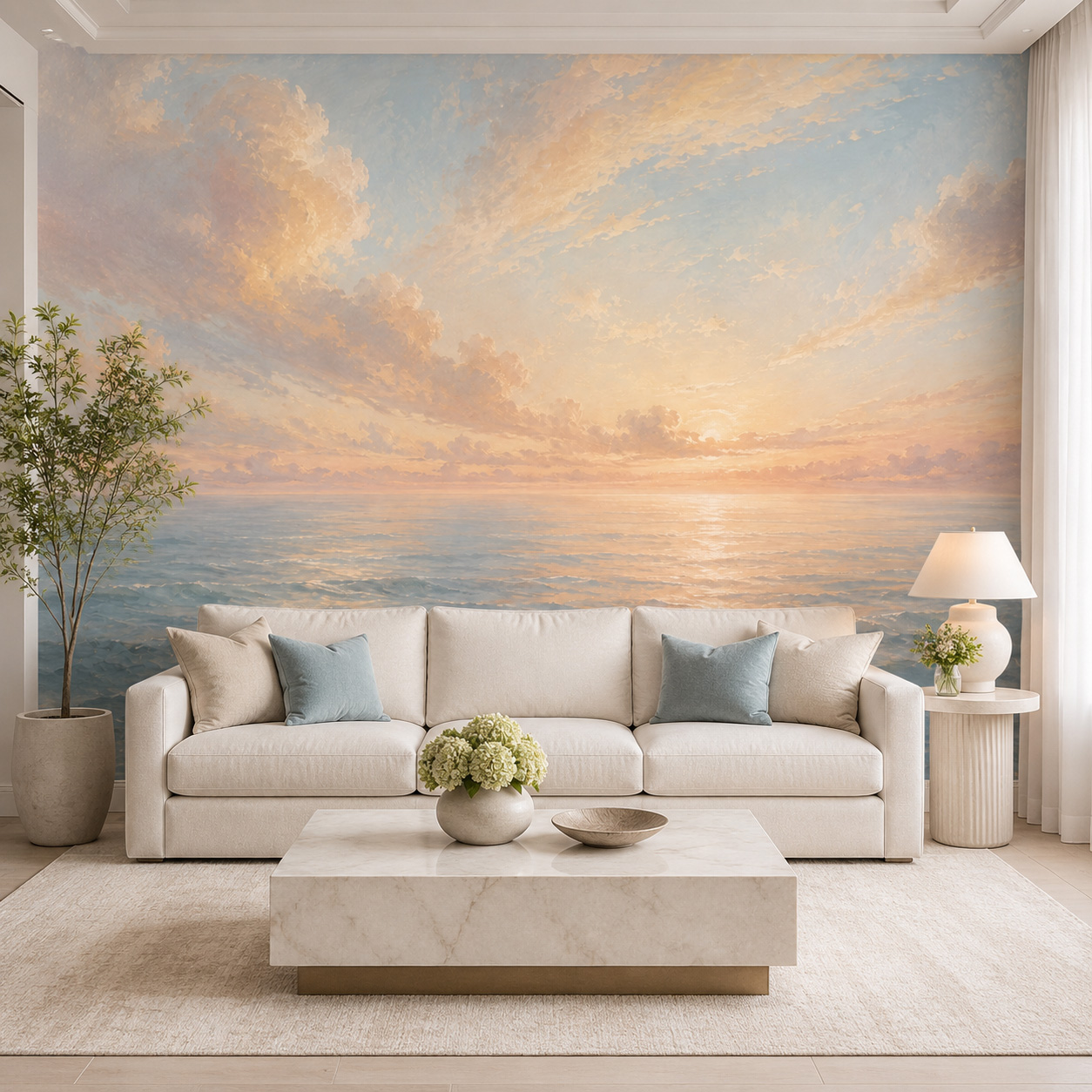 Pastel Ocean Sunrise Self Adhe - đánh giá và giá Sunrise Home Textiles & Apparel