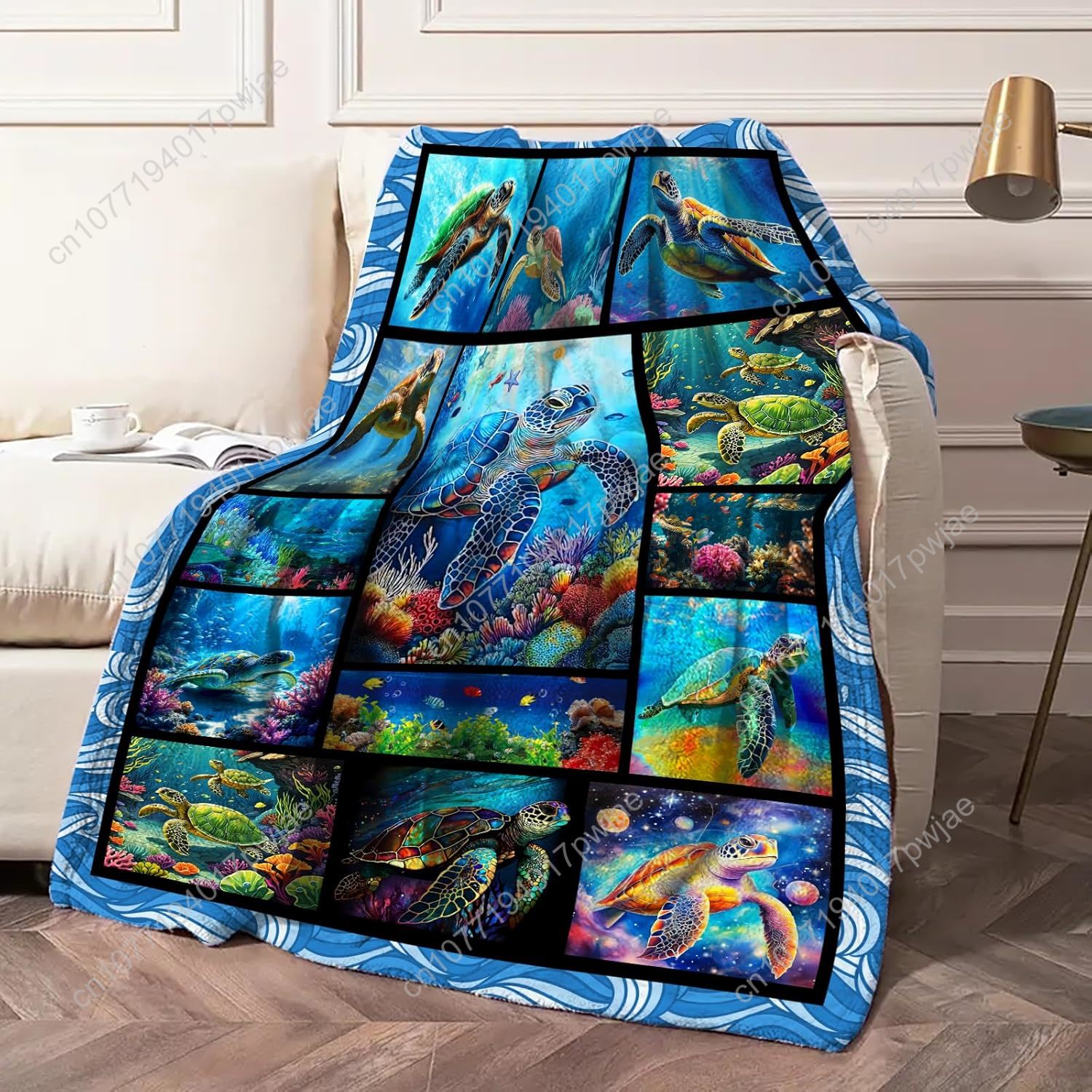 Sea Turtle Flannel Throw Blank - đánh giá và giá Quality Home Textiles