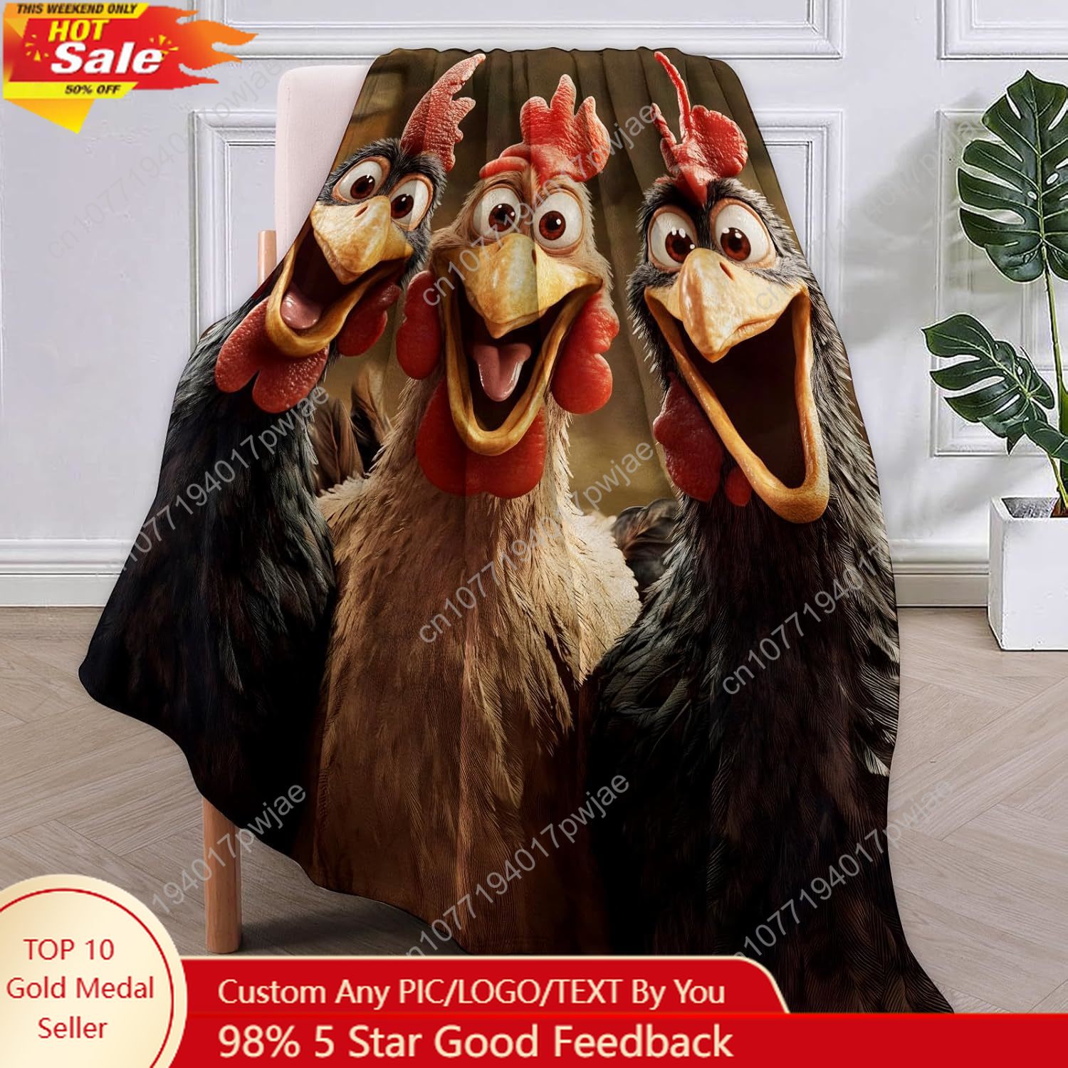 Chickens Blanket Gifts for Wom - đánh giá và giá Quality Home Textiles