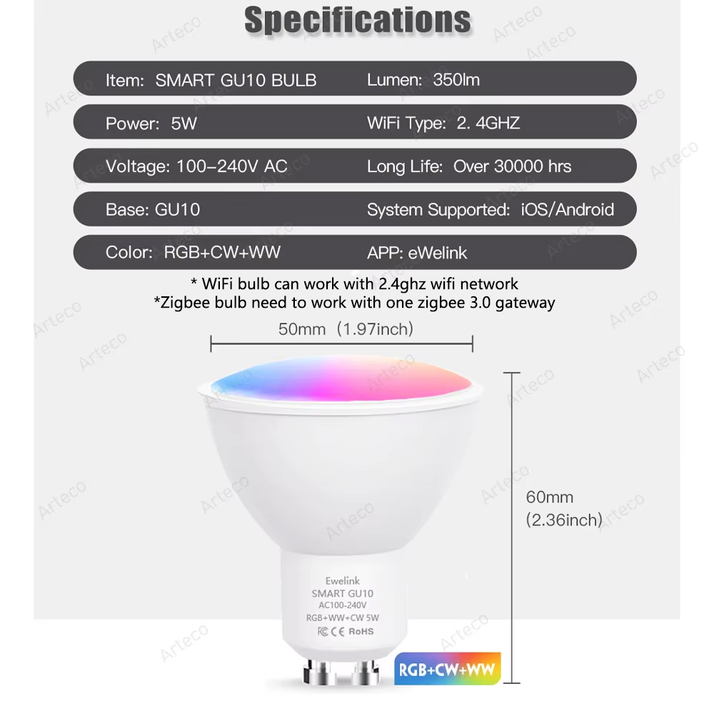 Ewelink GU10 Zigbee LED Bulbs  - đánh giá và giá Philips Bulb Hue