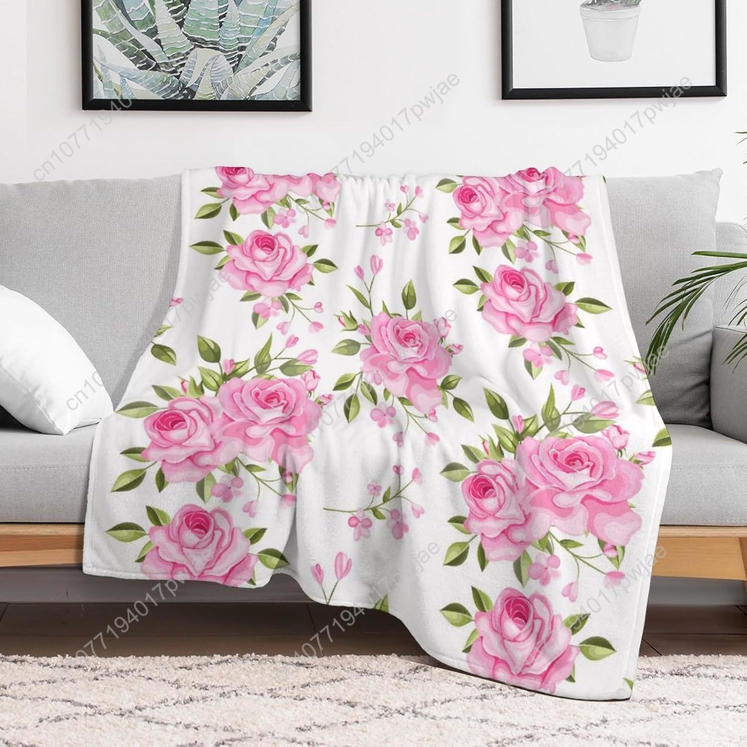 Pink Flower Throw Blanket Flor - đánh giá và giá Quality Home Textiles