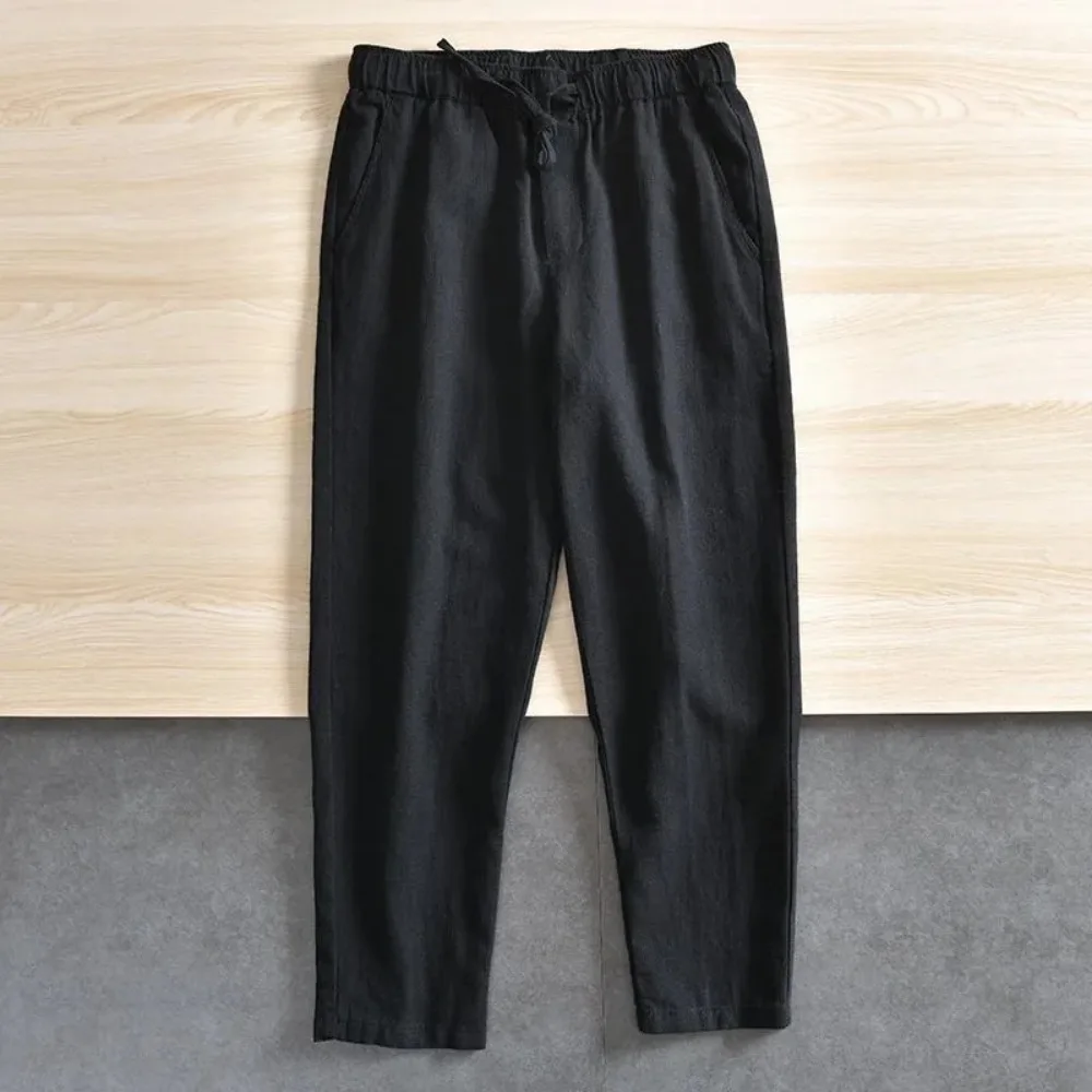 Men's Cotton Linen Pants Solid - đánh giá và giá Home Textiles Store