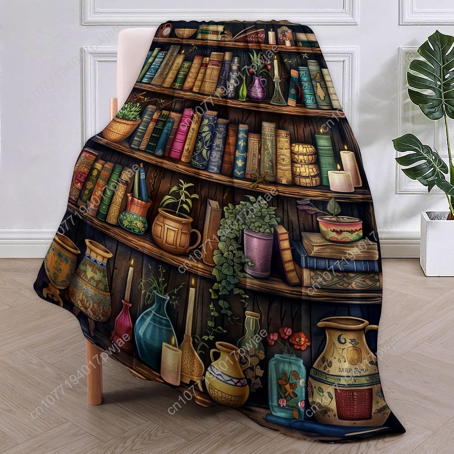 Vintage Bookshelf Blanket Read - đánh giá và giá Quality Home Textiles