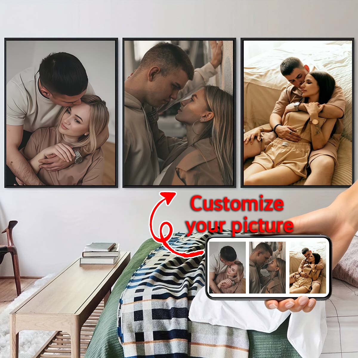Triptych - 2D custom photo woo - đánh giá và giá Home Textiles & Decorations