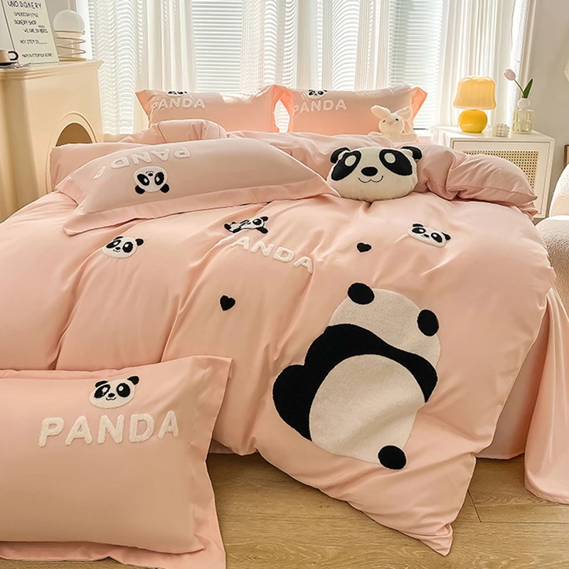 Korean Panda Towel Embroidery  - đánh giá và giá Home Textiles Towel Set