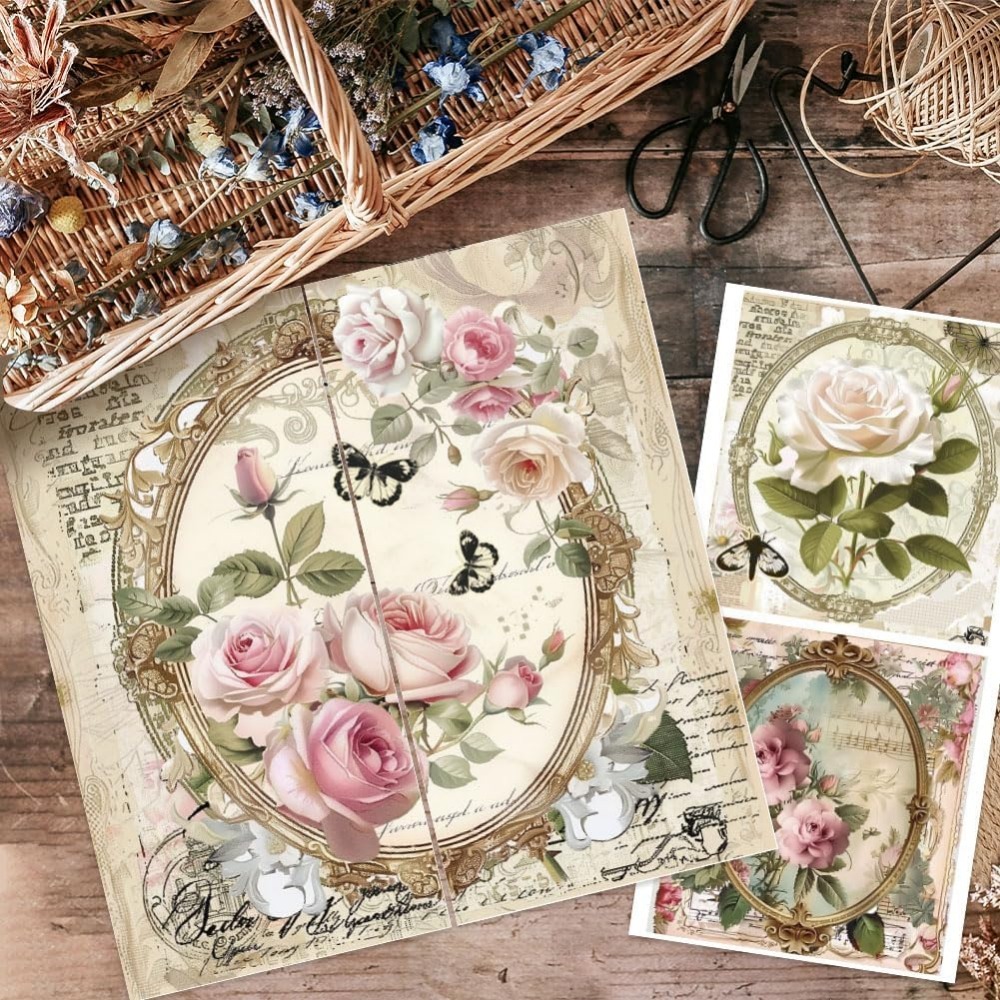 3pcs/Set Rose Rub on Transfers - đánh giá và giá Vintage Home Textiles