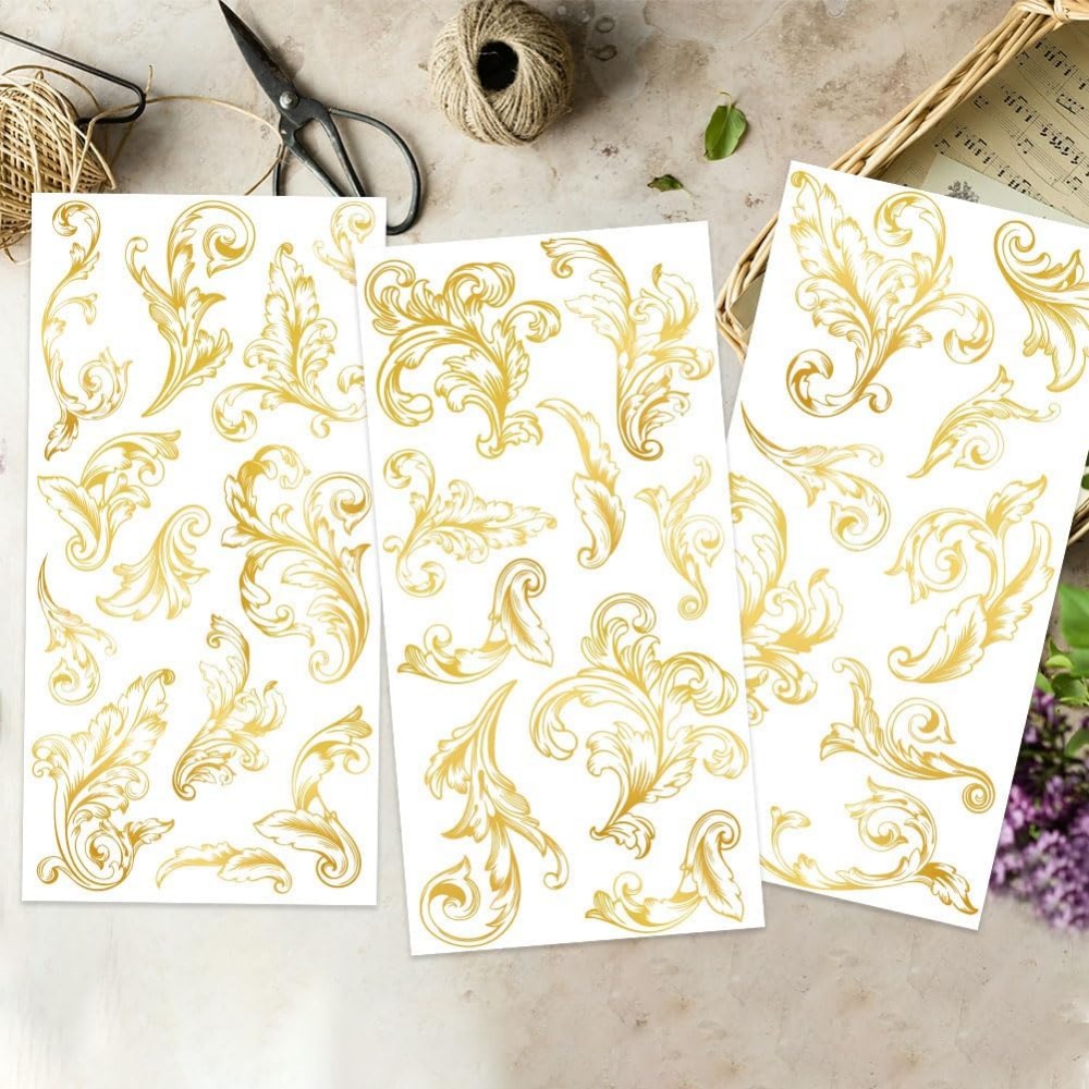 3pcs/Set Damask Rub on Transfe - đánh giá và giá Vintage Home Textiles