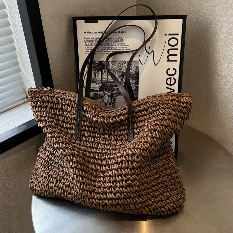 Straw Woven Tote Bags Casual L - đánh giá và giá Home Textiles Store