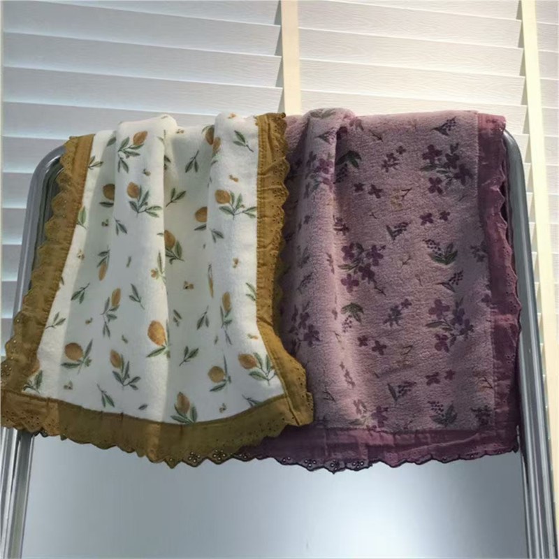 Couple Style Towel With Lace F - đánh giá và giá Home Textiles Towel Set