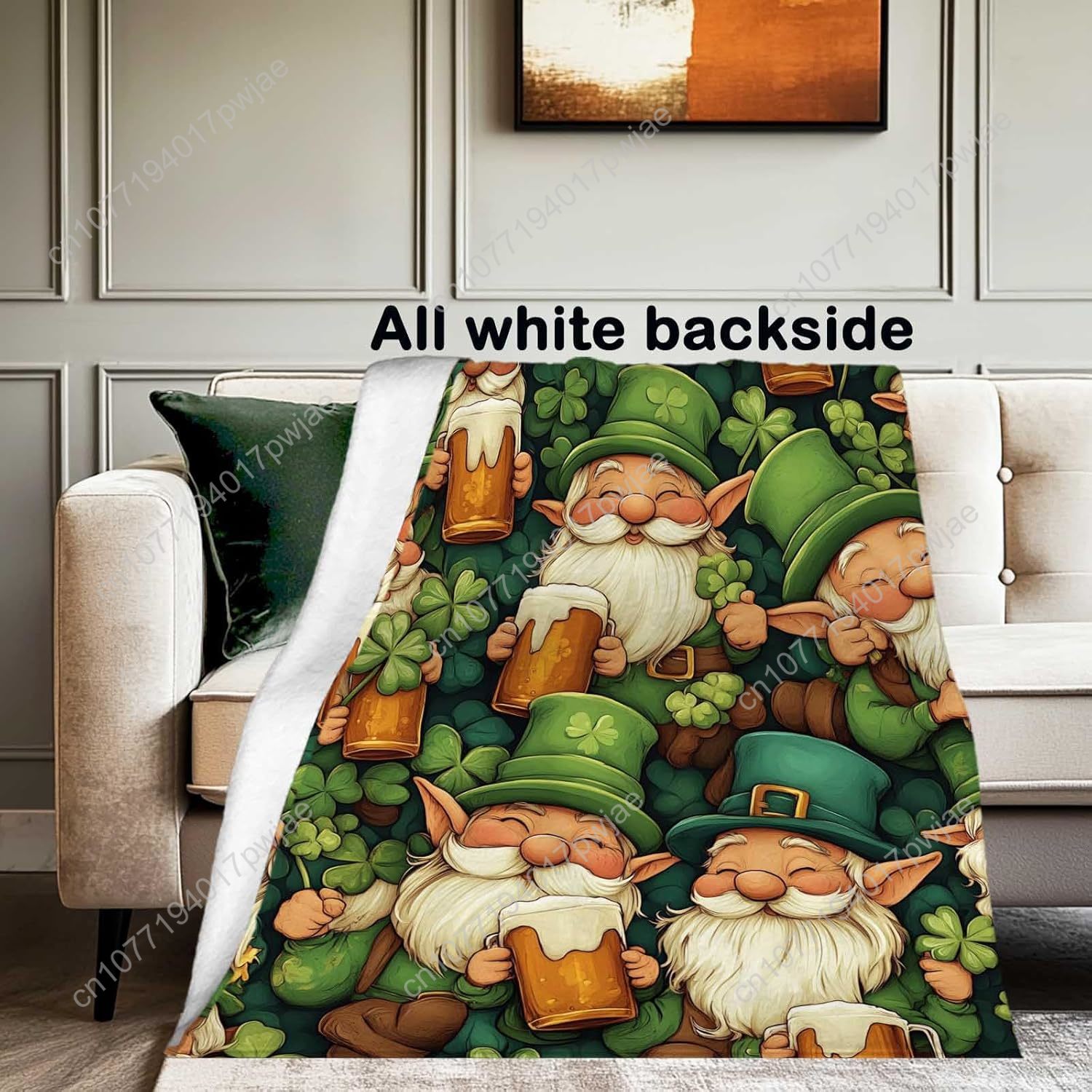 St. Patrick’s Day Gnome Throw  - đánh giá và giá Quality Home Textiles
