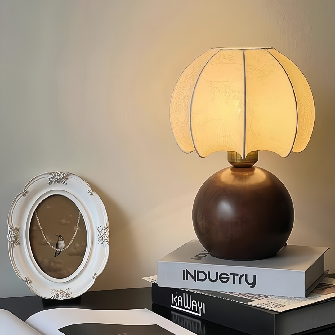 Vintage floral table lamp, med - đánh giá và giá Home Textiles & Decorations
