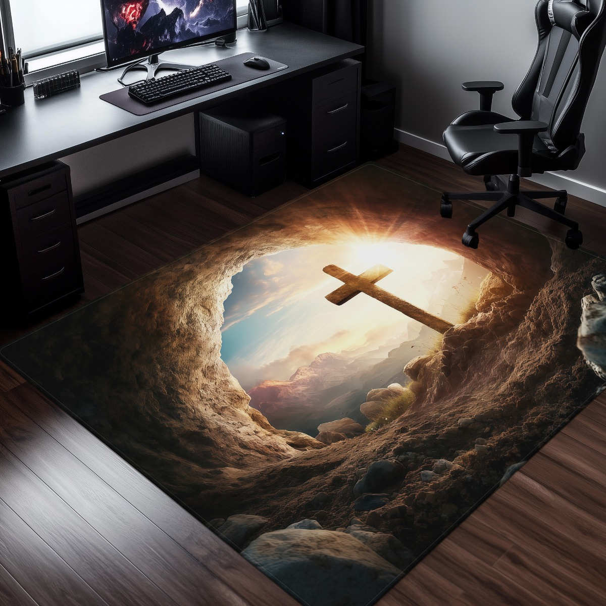 Religious cross cave rug spiri - đánh giá và giá Sunrise Home Textiles & Apparel