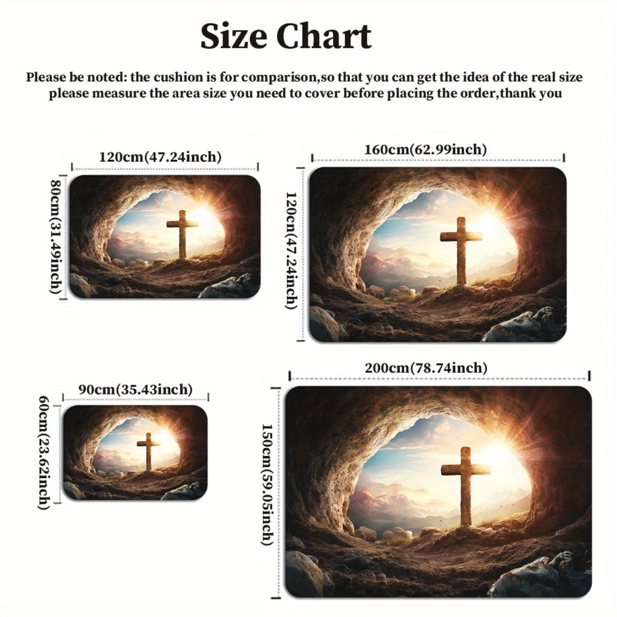 Religious cross cave rug spiri - đánh giá và giá Sunrise Home Textiles & Apparel