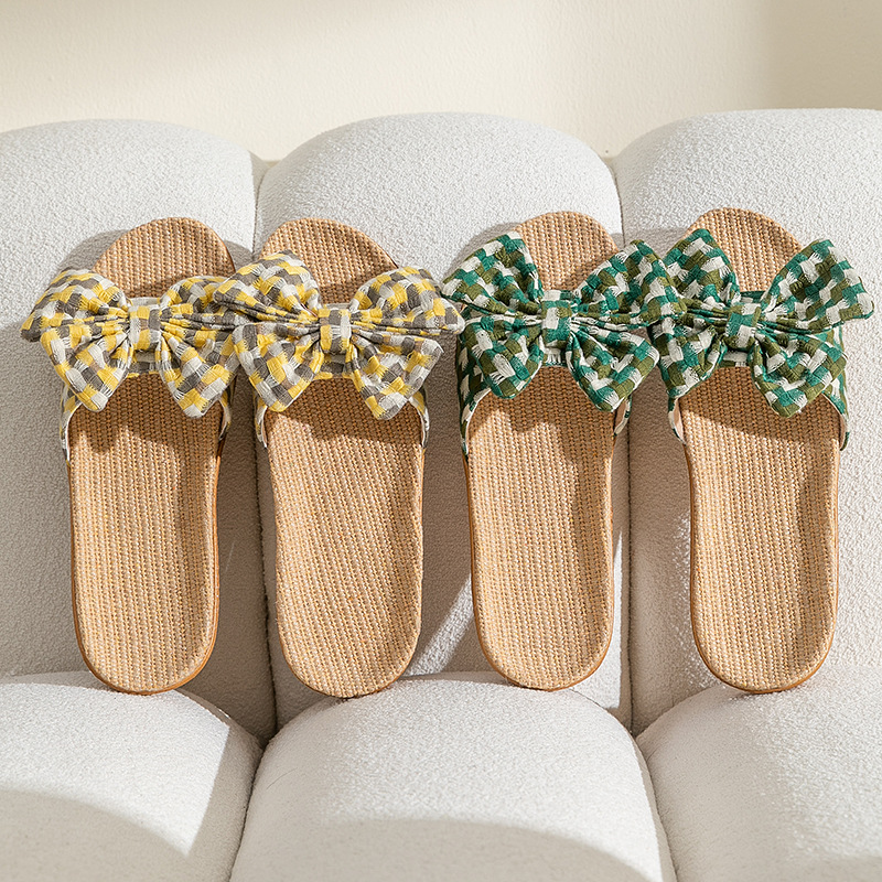 New linen fabric slippers for  - đánh giá và giá Home Textiles Store