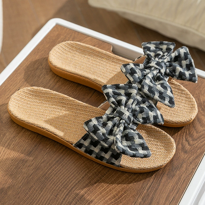 New linen fabric slippers for  - đánh giá và giá Home Textiles Store