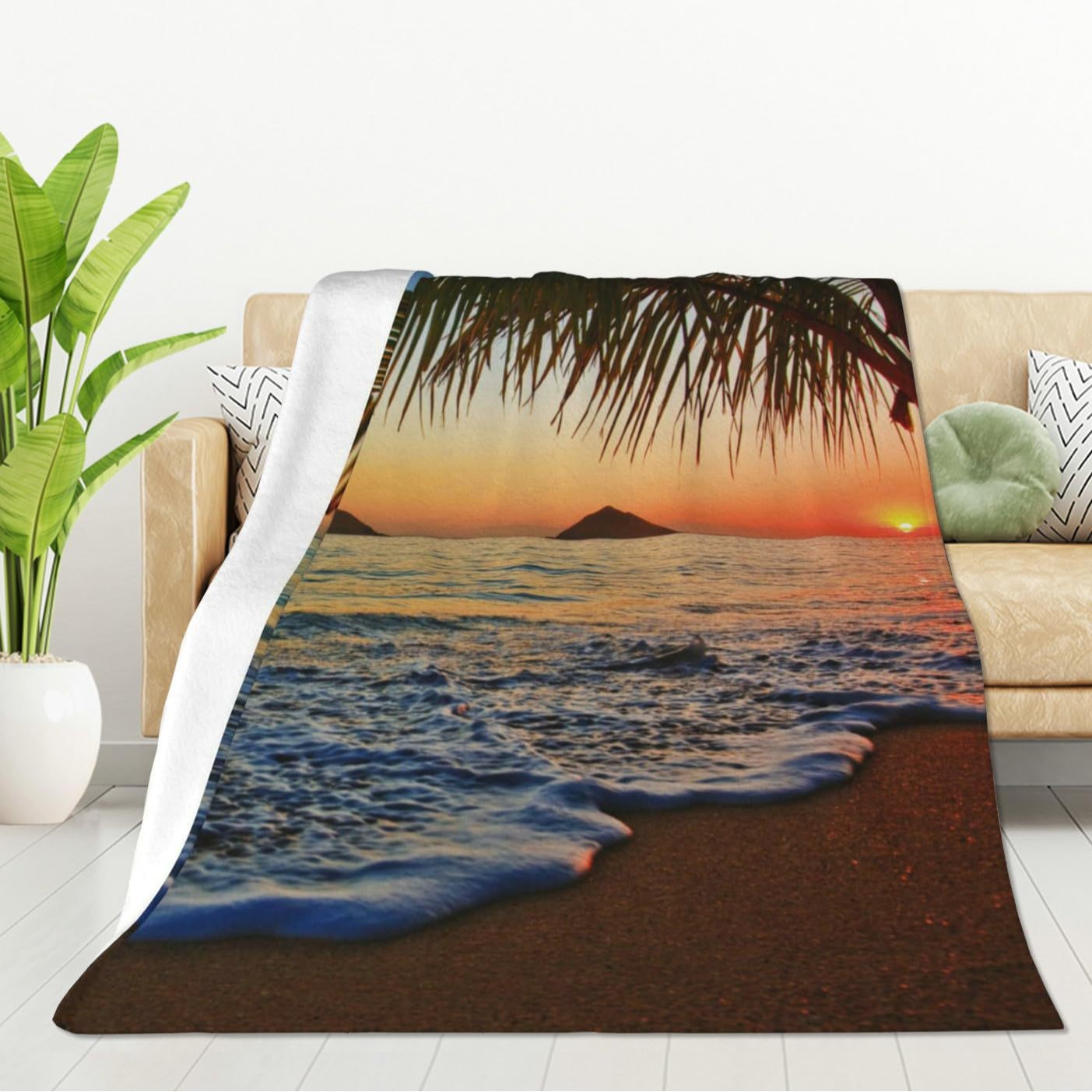 Tropical Ocean Sunrise Printed - đánh giá và giá Sunrise Home Textiles & Apparel
