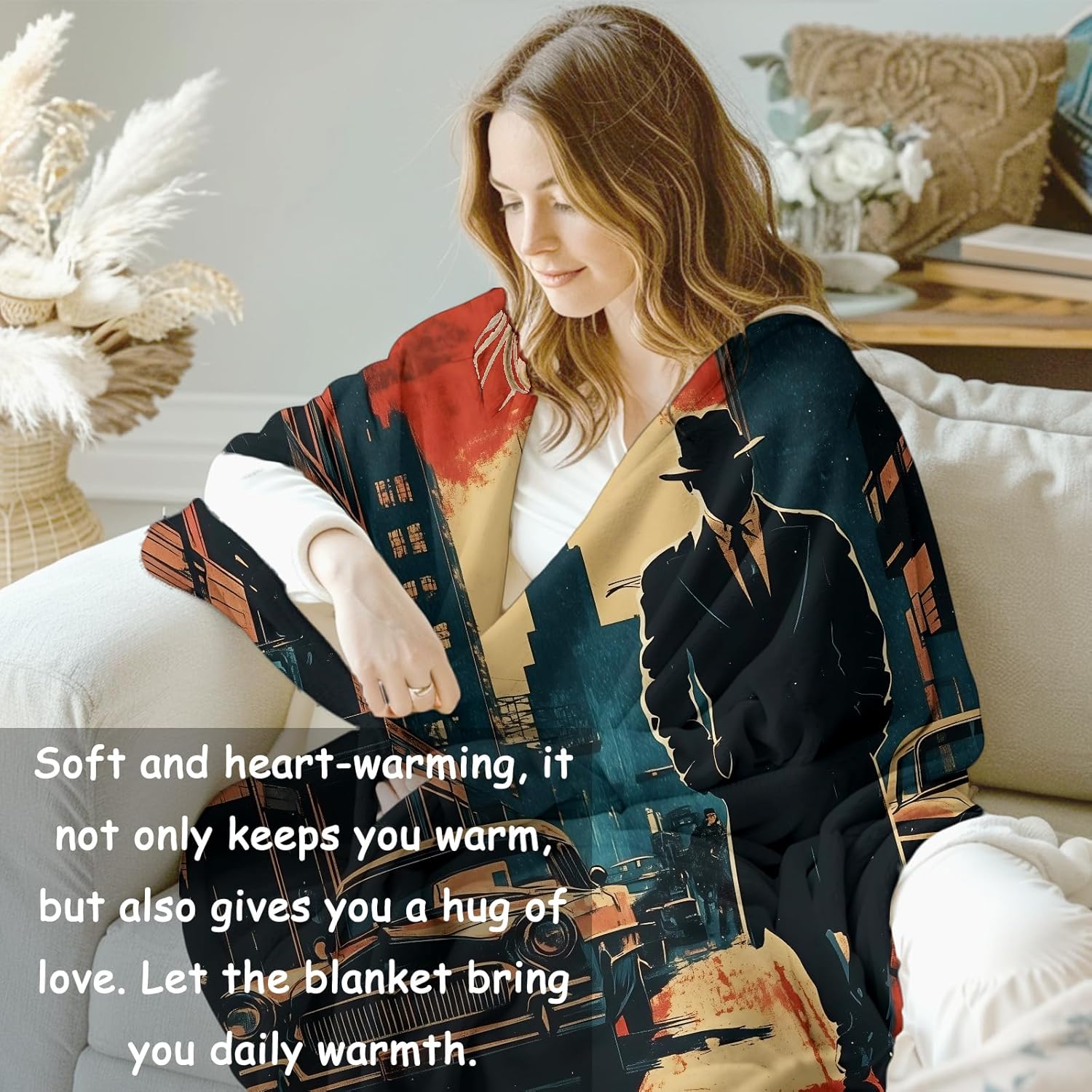 Noir Detective Blanket Gifts f - đánh giá và giá Quality Home Textiles