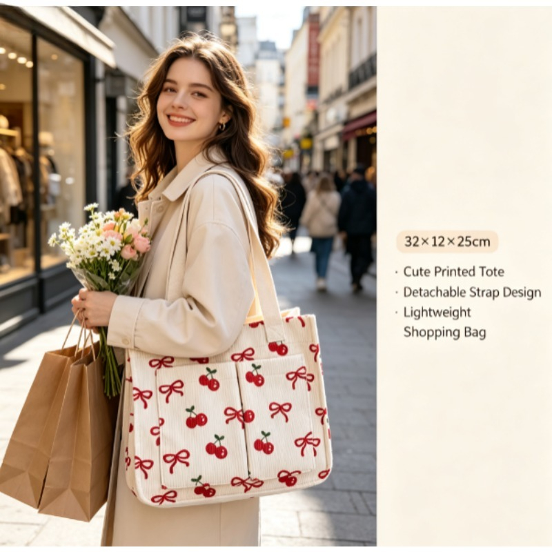 Fashion Corduroy Eco Bag, Larg - đánh giá và giá Home Textiles Store