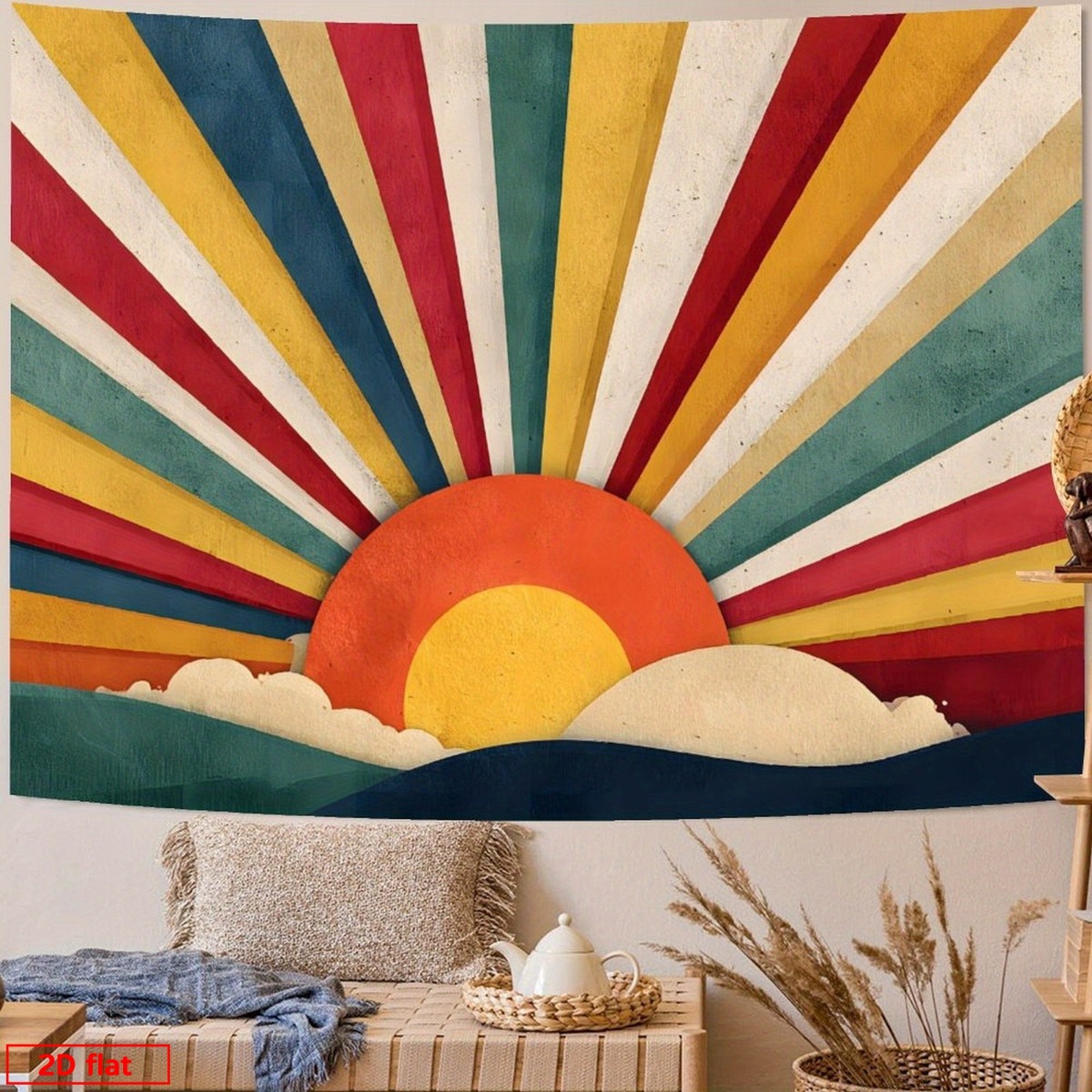 Boho Sunburst Retro Tapestry W - đánh giá và giá Sunrise Home Textiles & Apparel