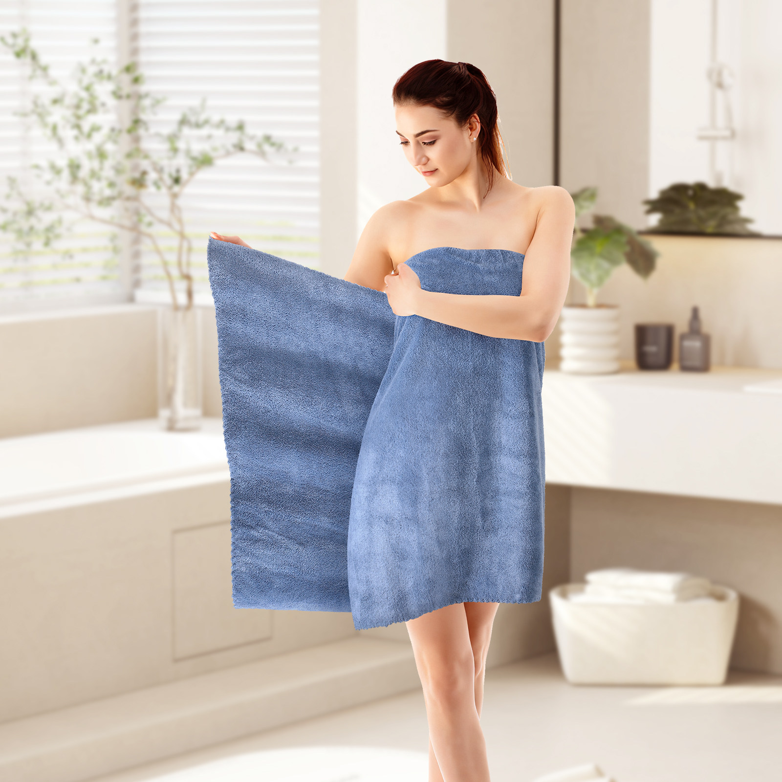 5Pcs Soft and Thick Bath Towel - đánh giá và giá Home Textiles Towel Set